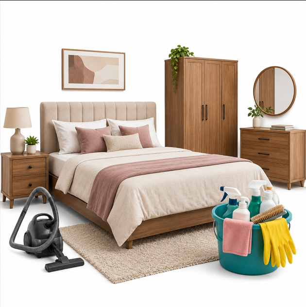 Bedroom essential cleaning
